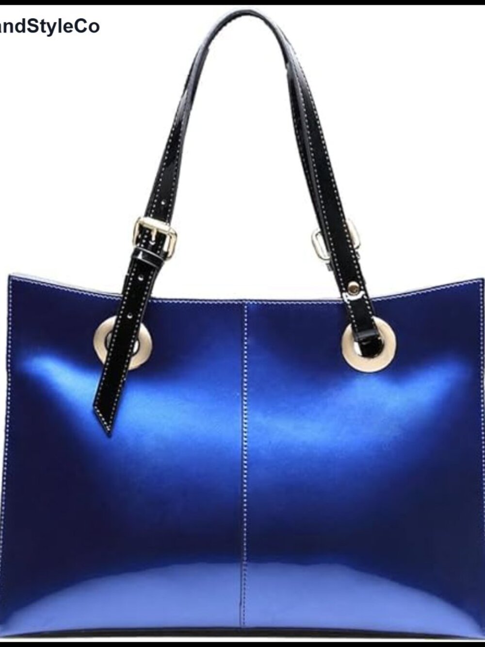 Genuine Leather Tote Bag with Zipper Large Work Shoulder Purse 8L